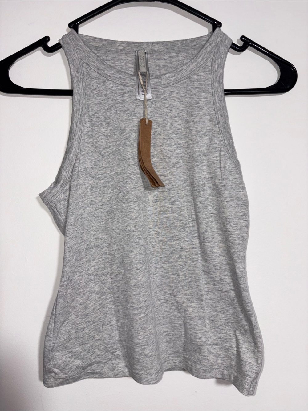 SKIMS Heather Gray High Neck Racerback Tank
